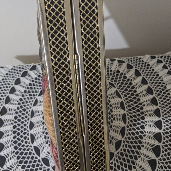 Vintage Handbag 50s Tapestry French Soire Purse - Picture 7 of 8